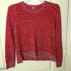 Elegant Women's Pull-Over Ruby-Color Sweater
